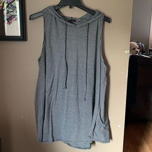 Striped T-Shirt Hoodie